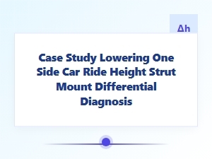 Diagnosing a Lowered Car Ride Height with a Strut Mount