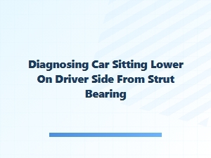 Identifying Suspension Issues with a Lowered Driver Side